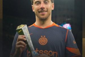 造乌龙！官方：卡洛斯-奥古斯托当选国米2-1萨索洛全场最佳