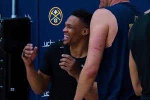 虽然没能夺冠，但看过威少和约基奇这么开心就足够了😭😭😭